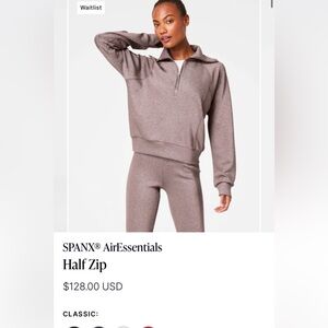 Spanx air essentials half zip.